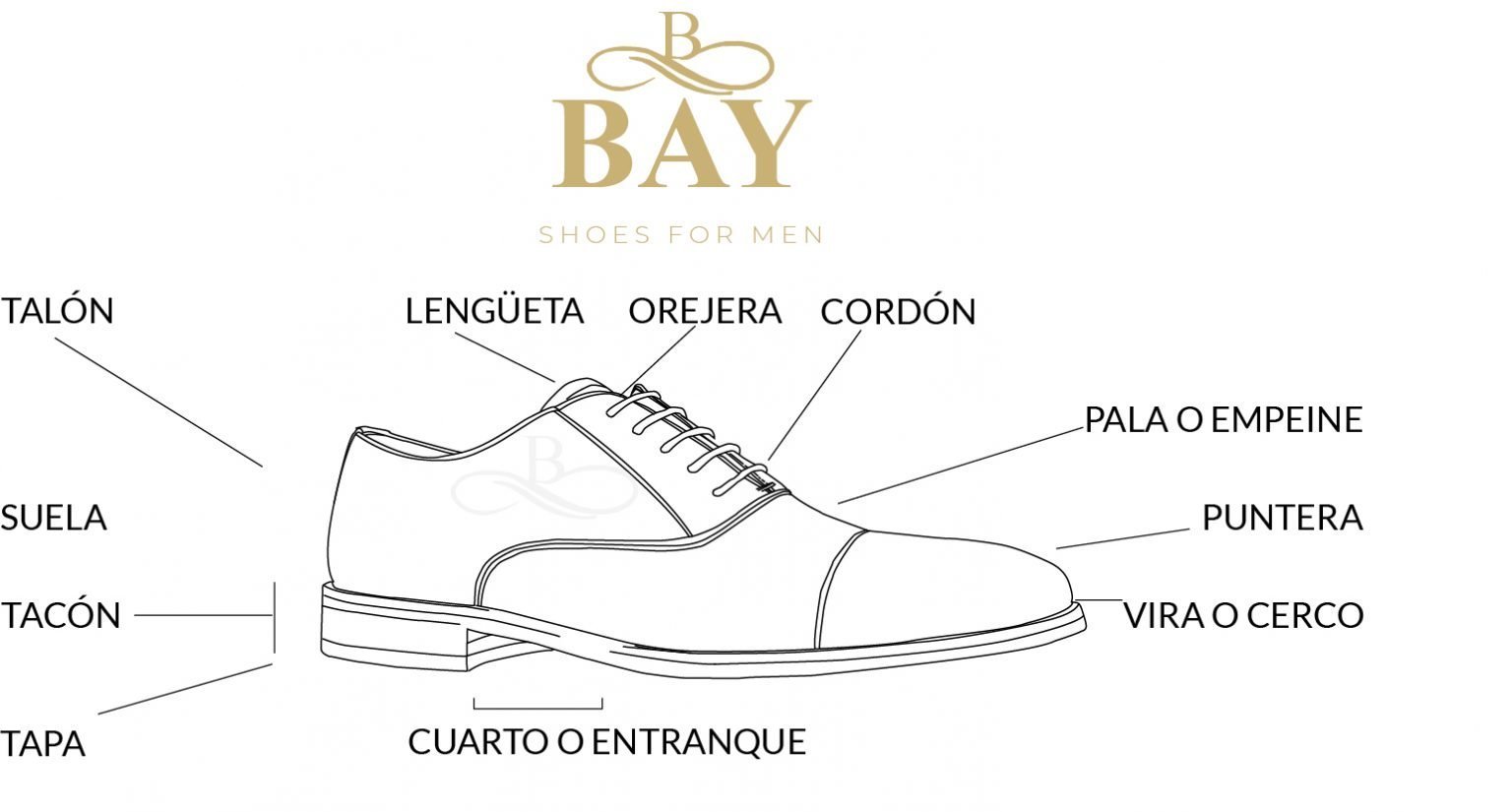 PARTES DEL ZAPATO ZAPATOS BAY